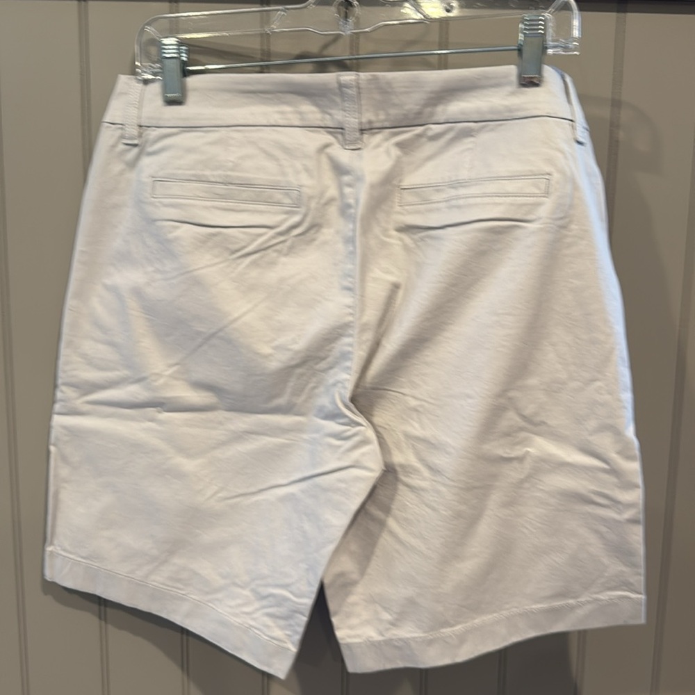 JCrew Cream Bermuda Shorts Cotton Twill - Picture 3 of 5